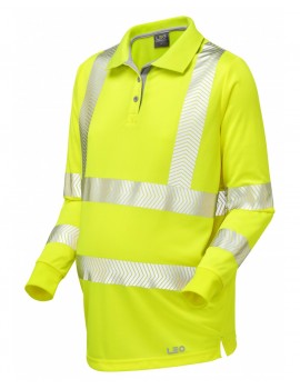 Leo PM08-Y Yarnacott maternity sleeved polo shirt yellow High Visibility